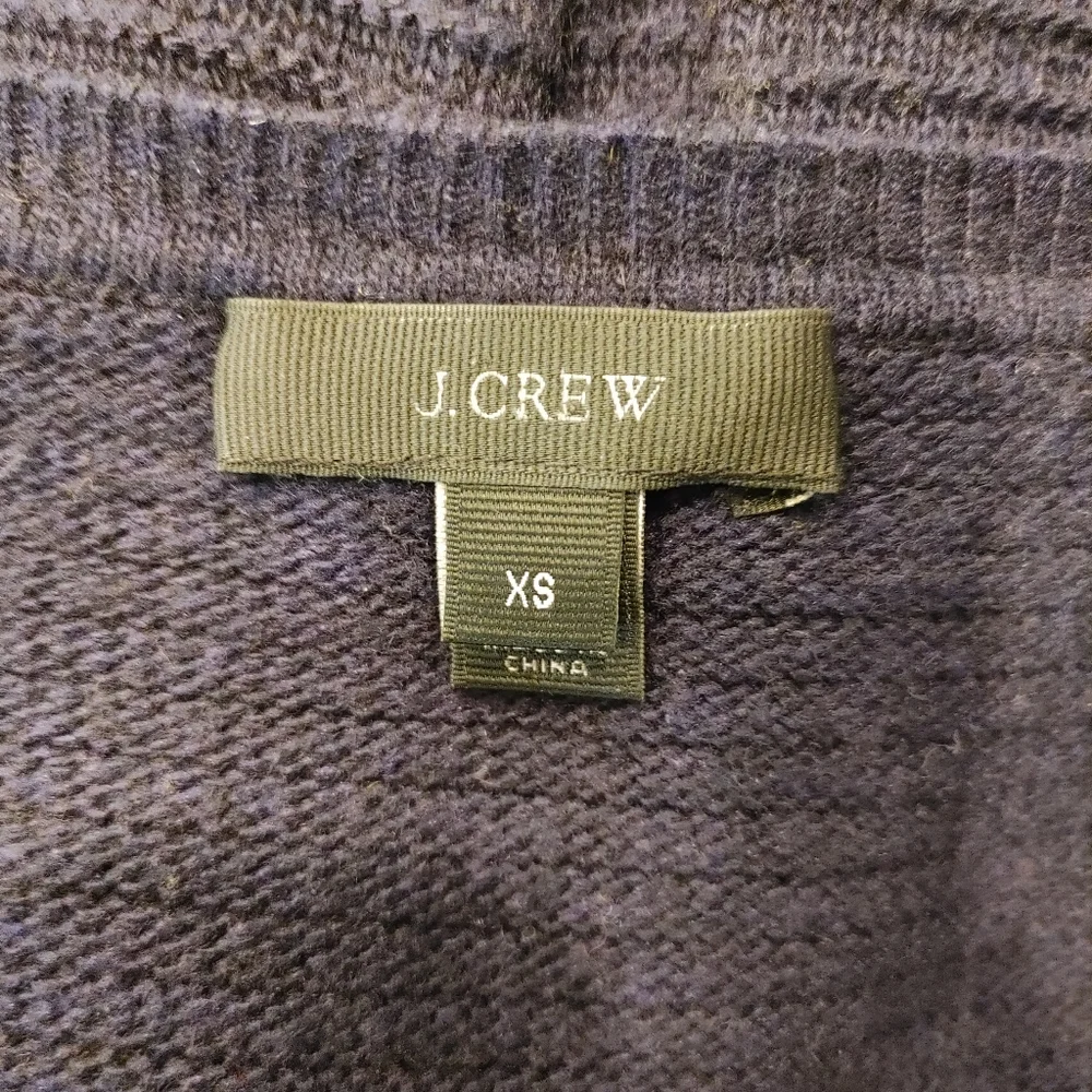 JCREW NAVY RIB-STITCH DOLMAN SWEATER, NAVY XS - Picture 11 of 11